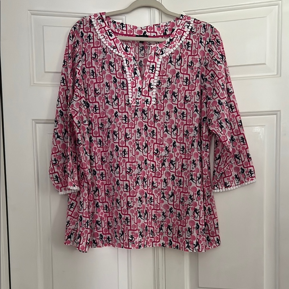 Talbots Pink Patterned Women's tunic